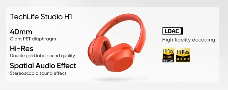 Realme TechLife Studio H1: Hi-Res звук, шумоподавление и 70 часов автономной работы