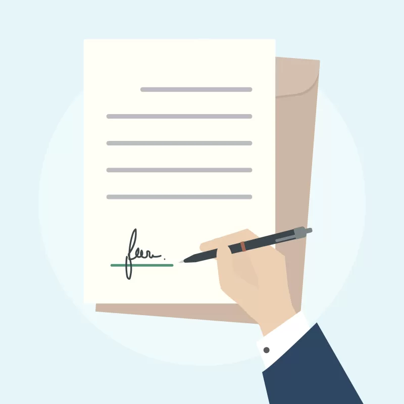 подписать документ