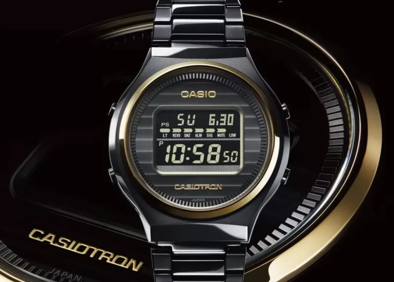 Casio представила юбилейные часы Casiotron TRN-50ZE-1A с автоматическим календарем и мировым временем