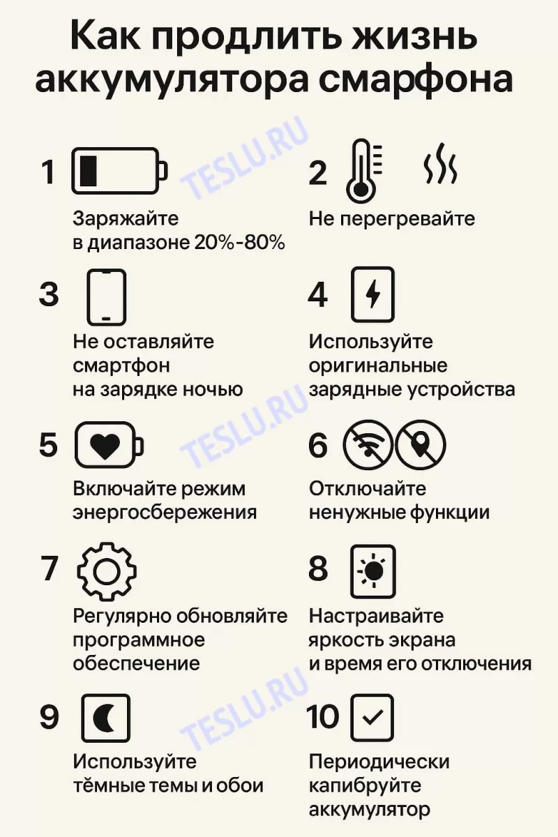Как продлить срок службы аккумулятора смартфона: 10 проверенных методов