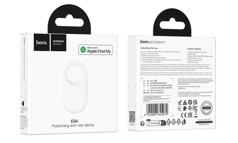 Hoco E94: альтернатива AirTag для iPhone с поддержкой Apple Find My
