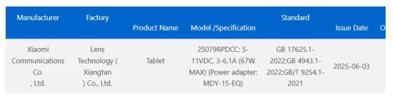 Redmi готовит конкурента iPad Mini 7: компактный игровой планшет прошёл сертификацию 3C перед релизом