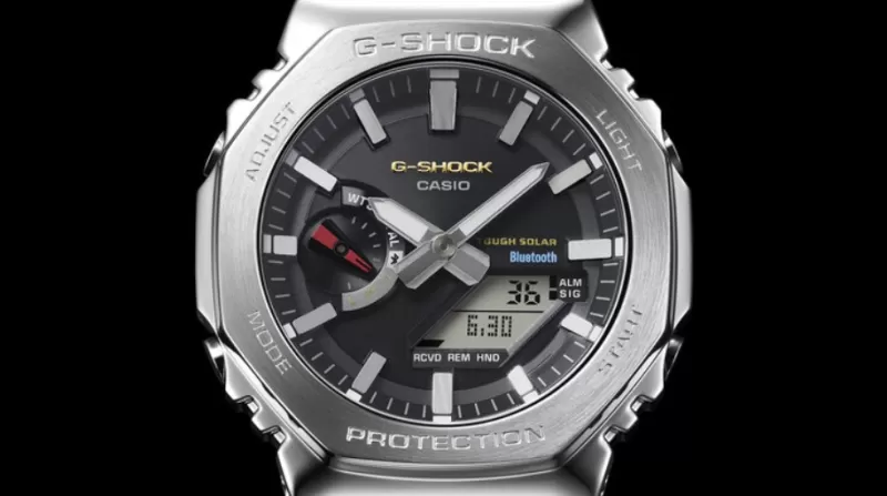 Casio представила новые цельнометаллические часы G-Shock GMW-B5000D с Bluetooth и солнечной батареей