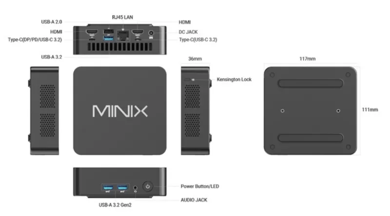 Minix NUC355: бюджетный мини-ПК на базе Intel Twin Lake с поддержкой трех мониторов и Wi-Fi 6