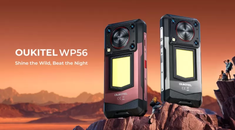 Oukitel WP56: защищённый смартфон с батареей 16000 мАч, фонарём и динамиком 128 дБ за 23 500 рублей