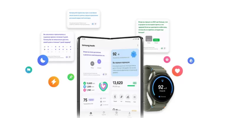 Новые функции Samsung Health: персональный ИИ-тренер с мониторингом здоровья, индивидуальными рекомендациями и комплексной поддержкой фитнеса и образа жизни