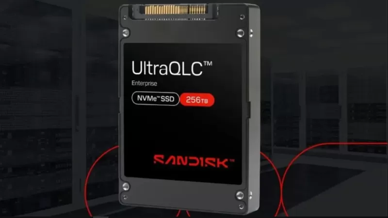 SanDisk представила SSD UltraQLC на 256 ТБ: новый стандарт в области технологий хранения данных