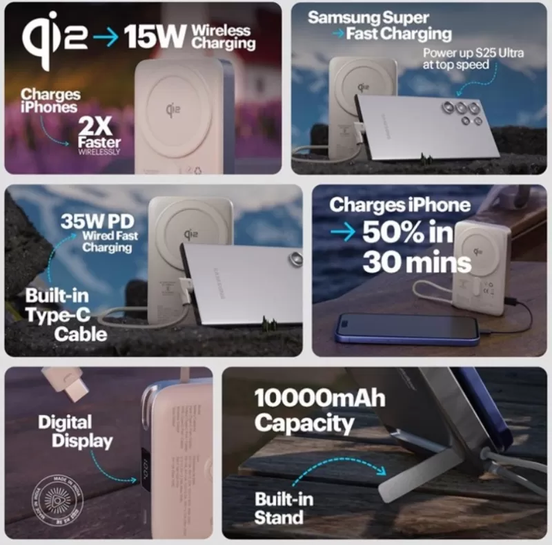 Stuffcool Odin — компактный Power Bank с MagSafe, Qi2 и быстрой зарядкой 35 Вт