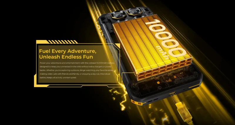 Oukitel WP60 — защищённый 5G-смартфон с MediaTek Dimensity 7025, аккумулятором 10 000 мАч и 7,2” экраном