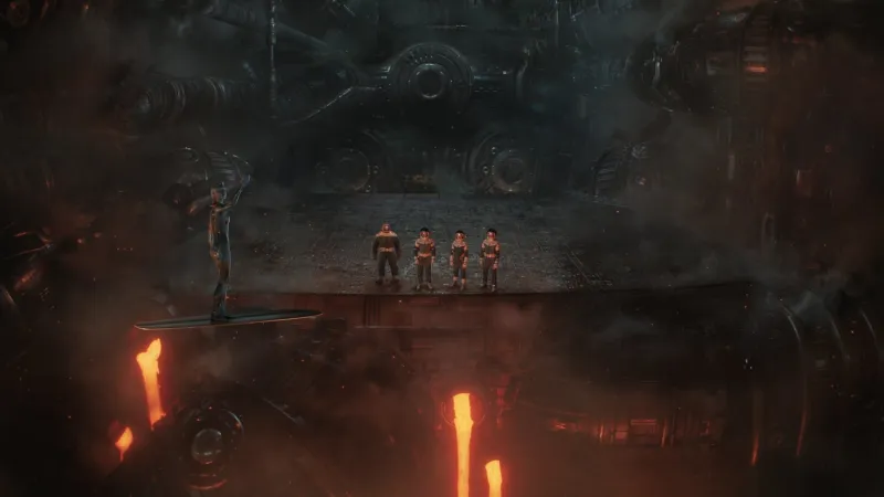 Кадр из фильма «Фантастическая четвёрка: Первые шаги»