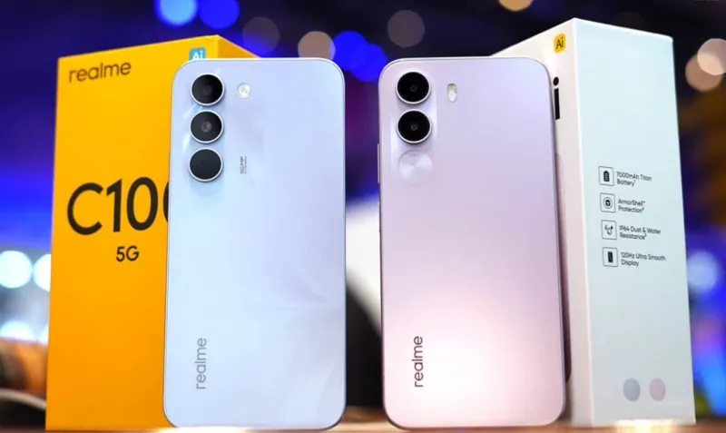 Realme C100 5G и C100i 4G показали на живых фото — экран 144 Гц, чип MediaTek и батарея 7000 мАч