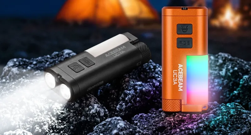 Acebeam UC3A — компактный карманный фонарь с гибридным питанием USB-C и AAA-батарейкой и яркостью до 900 люмен