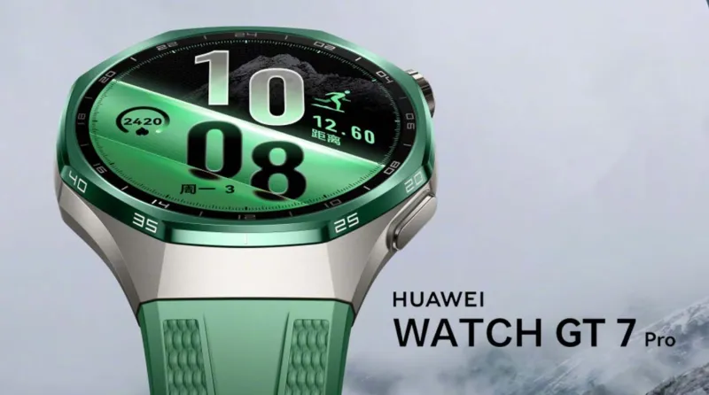 Дизайн Huawei Watch GT 7 Pro: зеленый корпус, кнопка X-Tap и презентация уже 5 августа