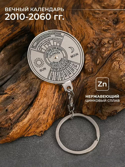 10) Брелок-календарь 2010–2060 — мини-гаджет, который не садится