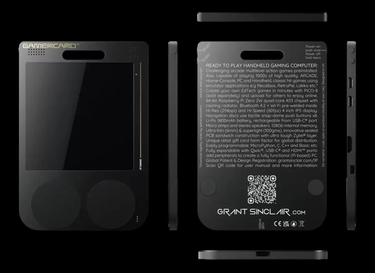 GamerCard: карманная ретро-консоль на Raspberry Pi