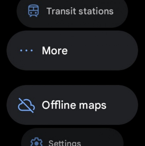 Wear OS Google Maps