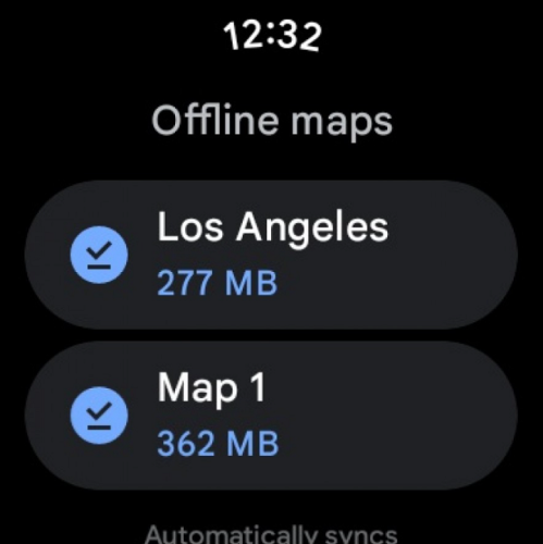 Wear OS Google Maps