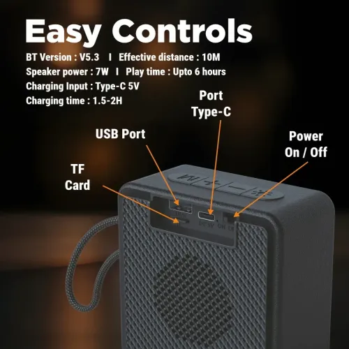 портативная колонка Unix Pop Beat с RGB-подсветкой