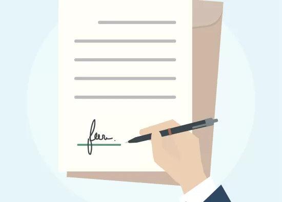 подписать документ