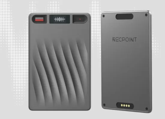 RECPOINT NOTE: первый в мире ИИ-диктофон с переводом и расшифровкой речи в реальном времени