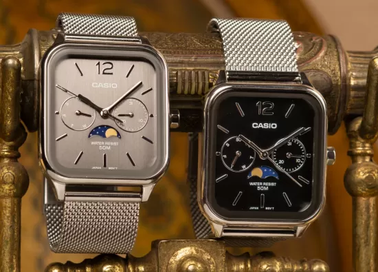 Casio представила MTPM305MC-1AV — классические часы из нержавеющей стали с фазами Луны за $120