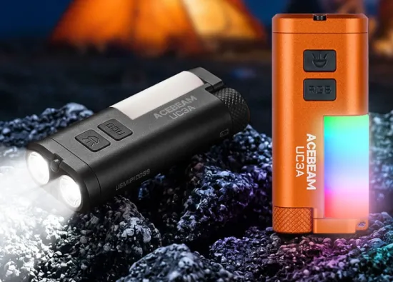 Acebeam UC3A — компактный карманный фонарь с гибридным питанием USB-C и AAA-батарейкой и яркостью до 900 люмен