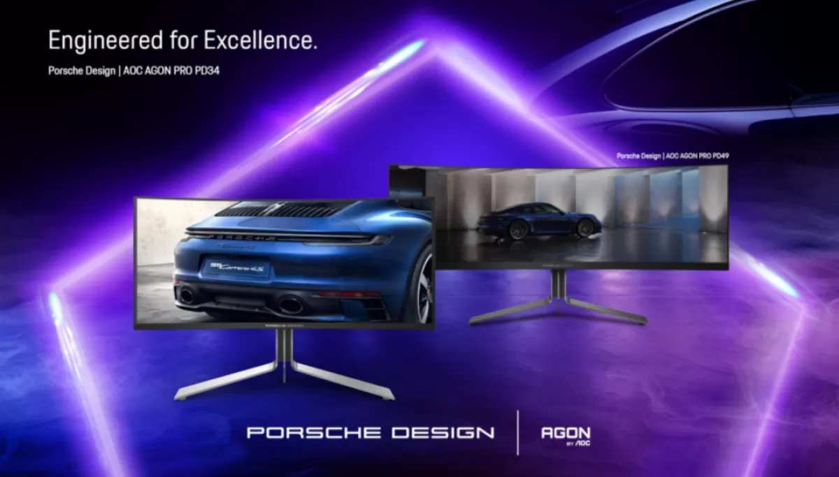 AOC и Porsche Design представили премиальный QD-OLED монитор: AOC PD34